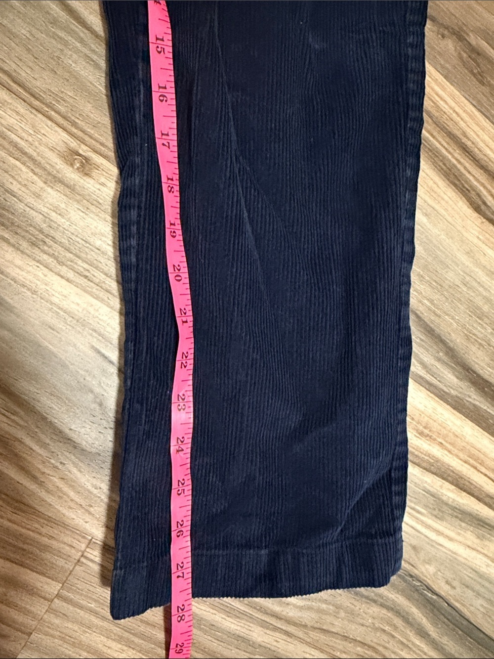 LL Bean Mens Classic Fit Corduroy Pants Navy 35x28 Stretch Cotton Straight Leg - Picture 6 of 8